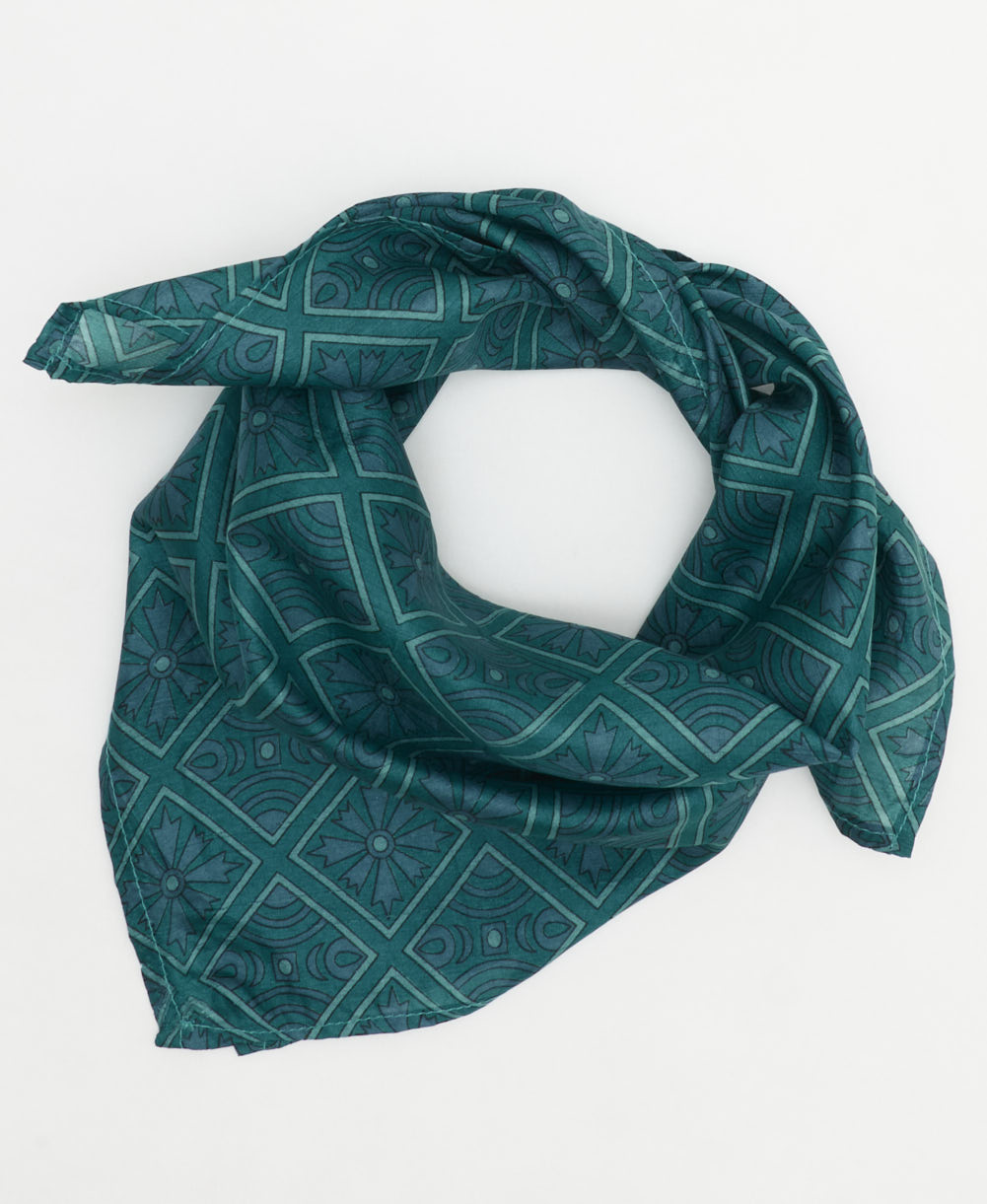 vintage silk scarf handmade from upcycled saris in India by women artisans