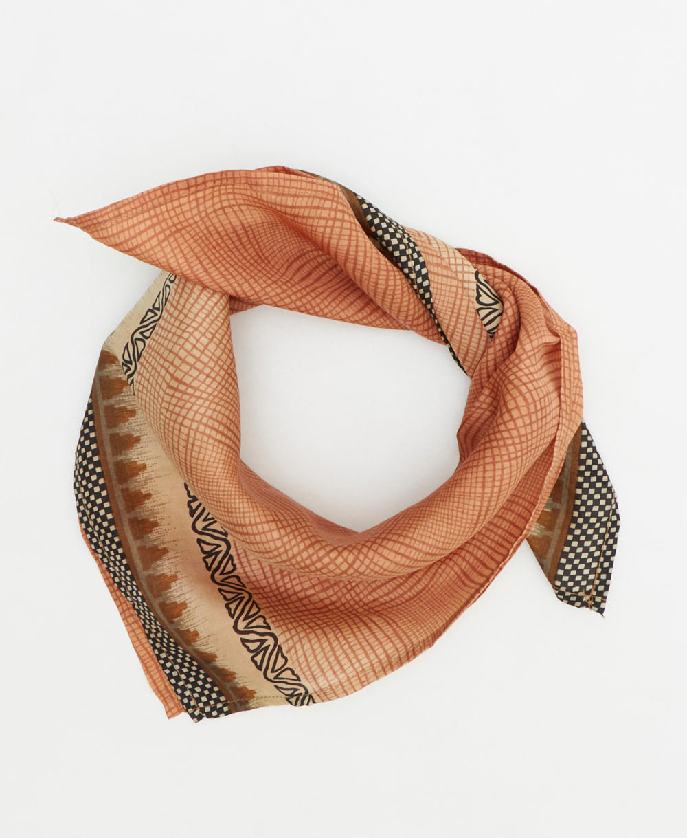 vintage silk scarf handmade from upcycled saris in India by women artisans