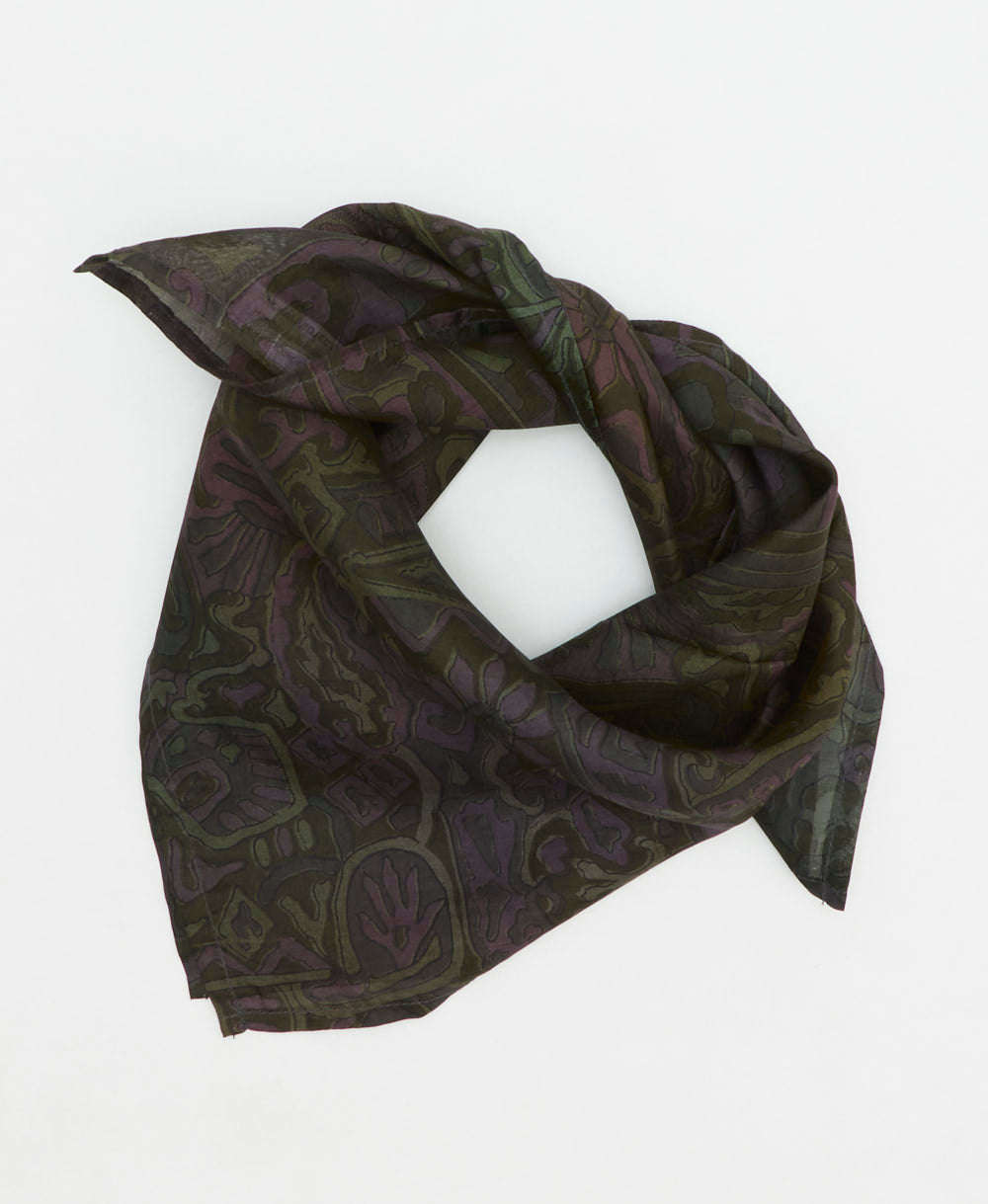 vintage silk scarf handmade from upcycled saris in India by women artisans