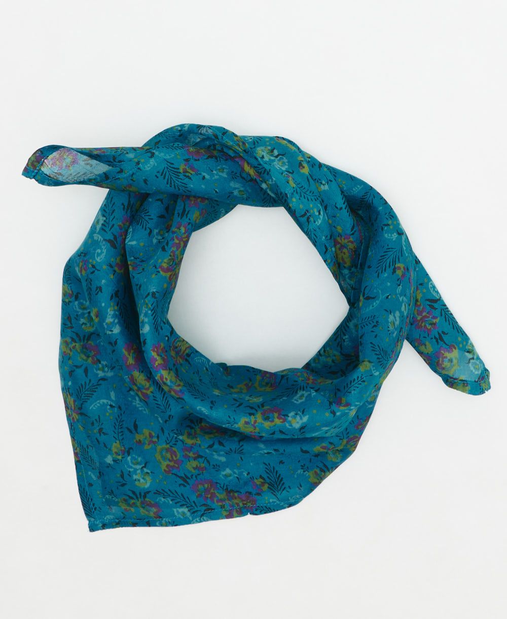 vintage silk scarf handmade from upcycled saris in India by women artisans