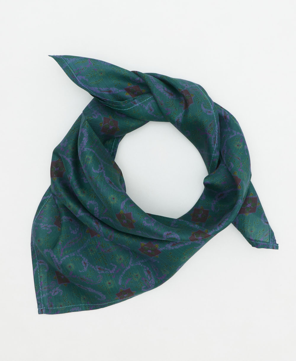 vintage silk scarf handmade from upcycled saris in India by women artisans