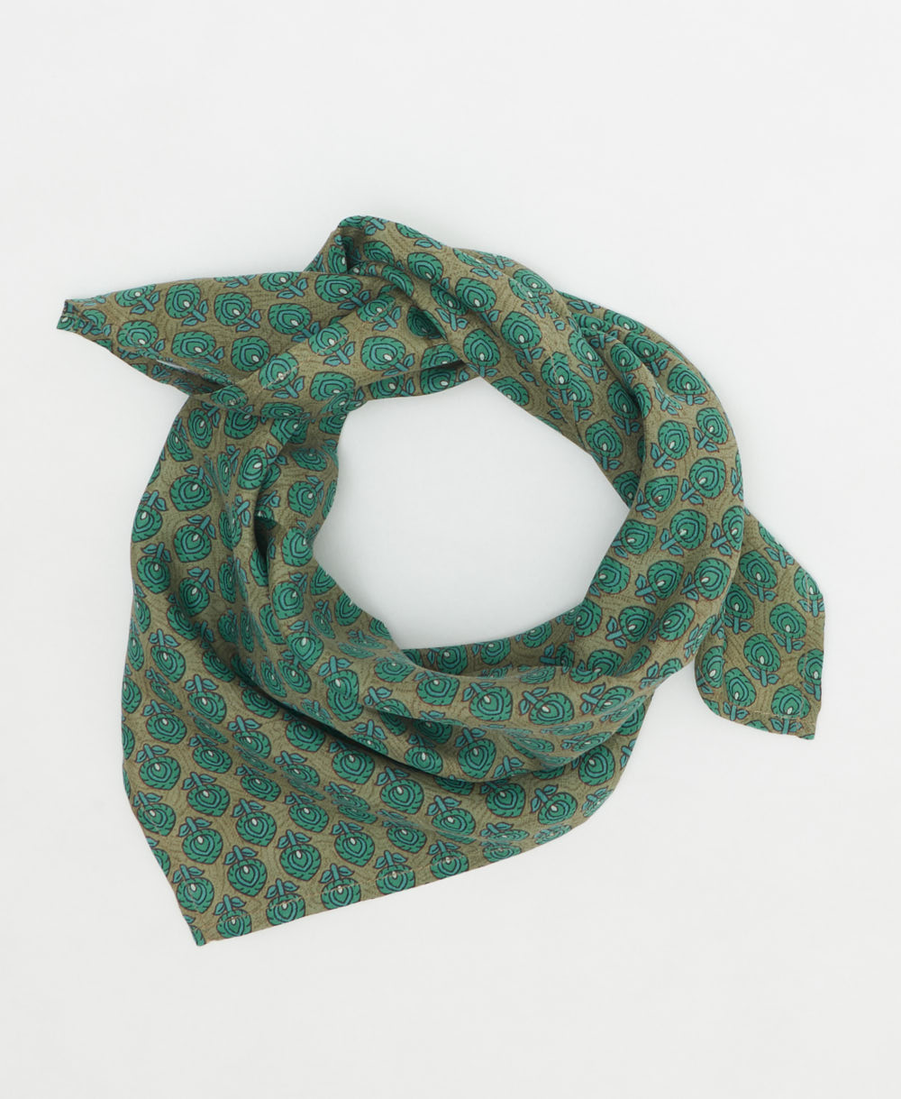 vintage silk scarf handmade from upcycled saris in India by women artisans