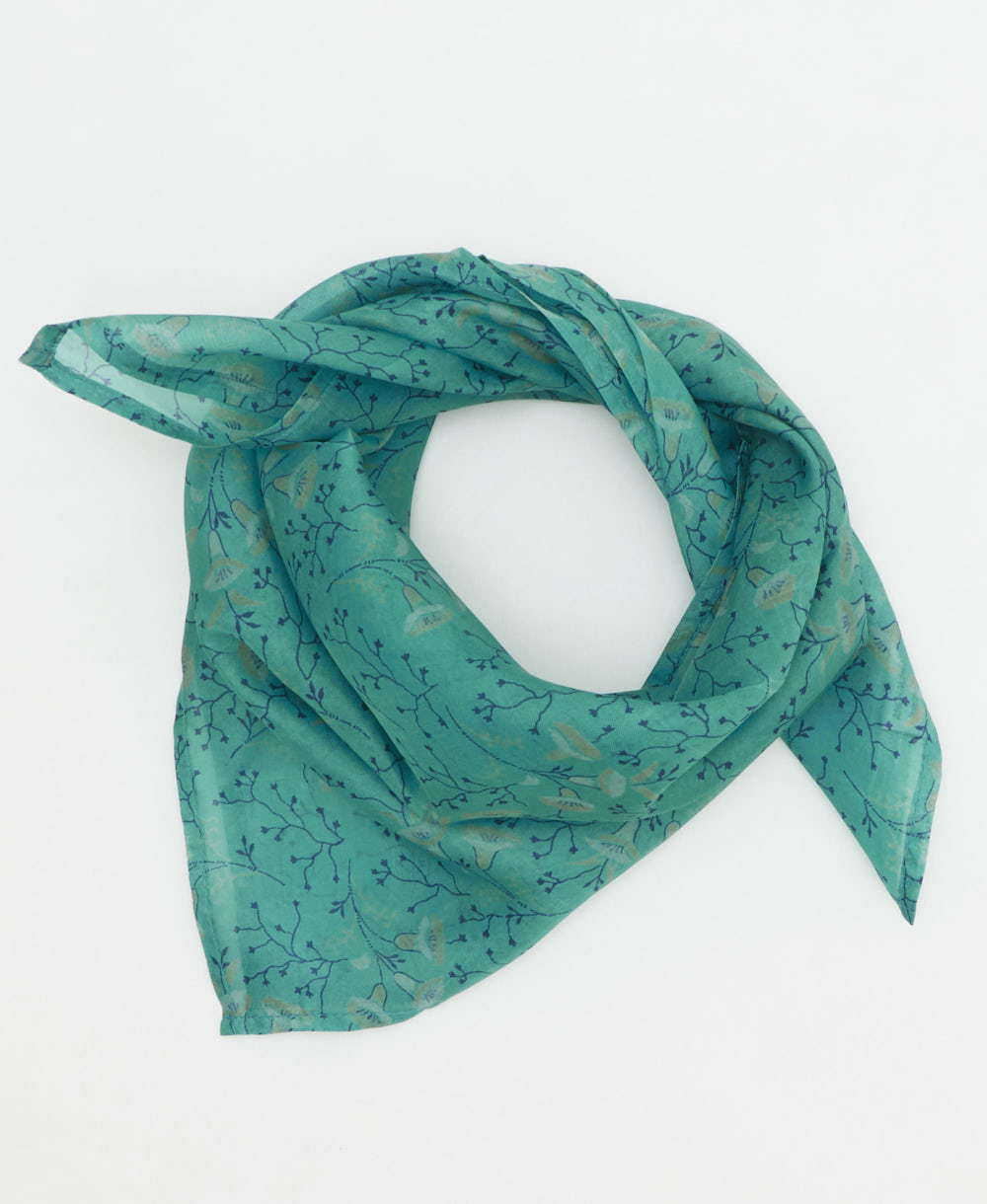 vintage silk scarf handmade from upcycled saris in India by women artisans