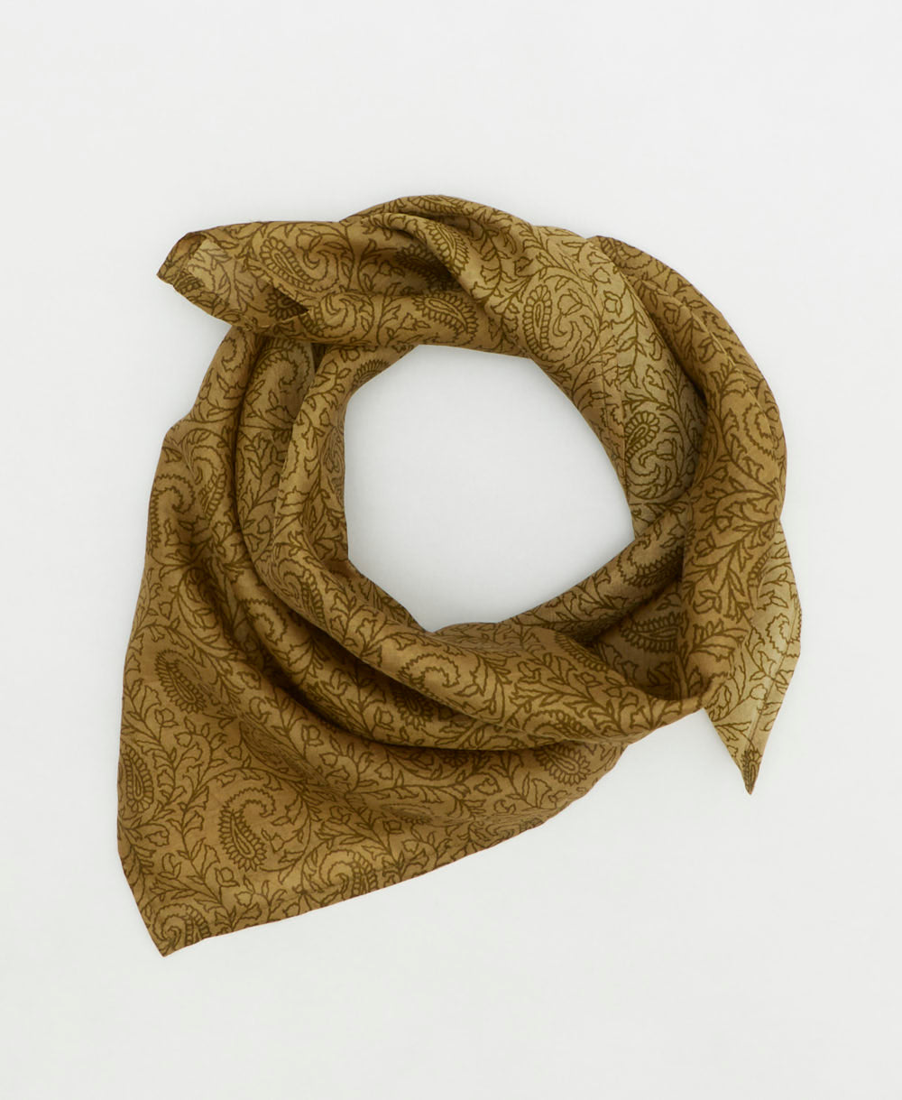 vintage silk scarf handmade from upcycled saris in India by women artisans