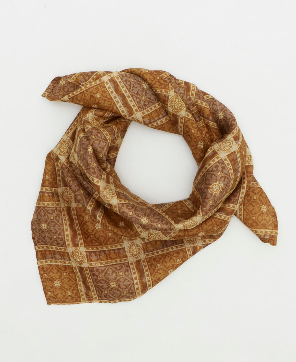 vintage silk scarf handmade from upcycled saris in India by women artisans