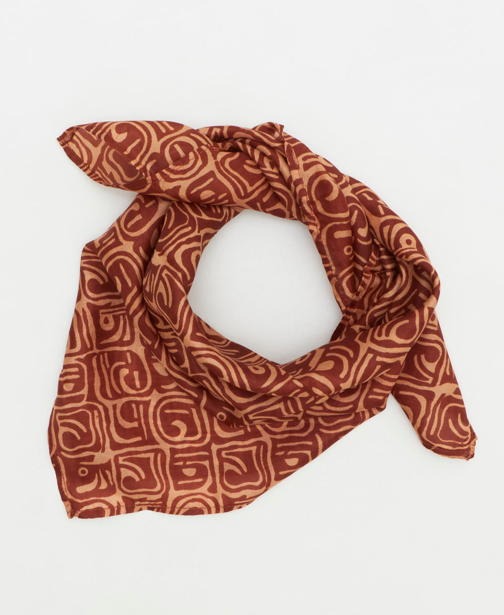 vintage silk scarf handmade from upcycled saris in India by women artisans