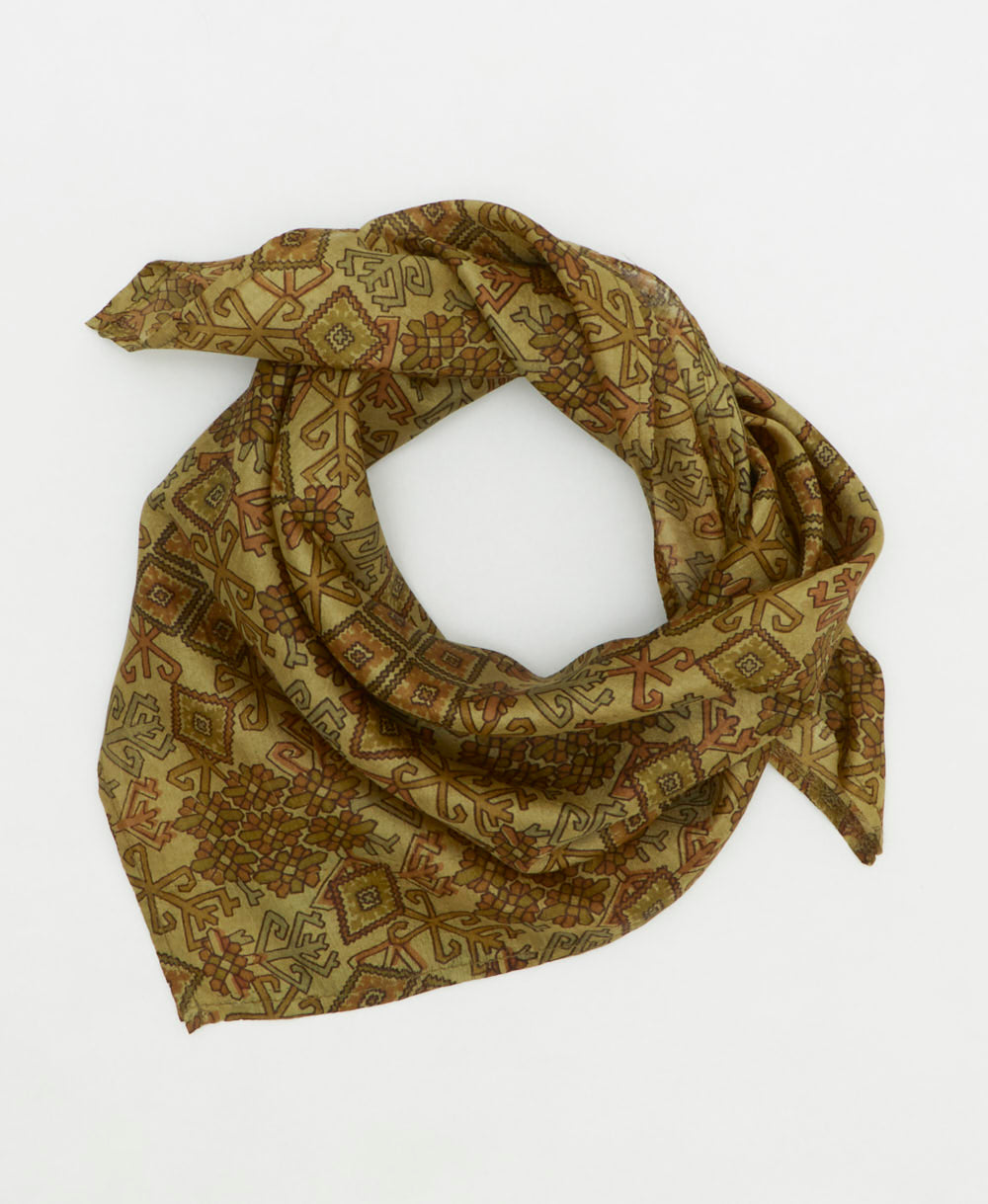 vintage silk scarf handmade from upcycled saris in India by women artisans