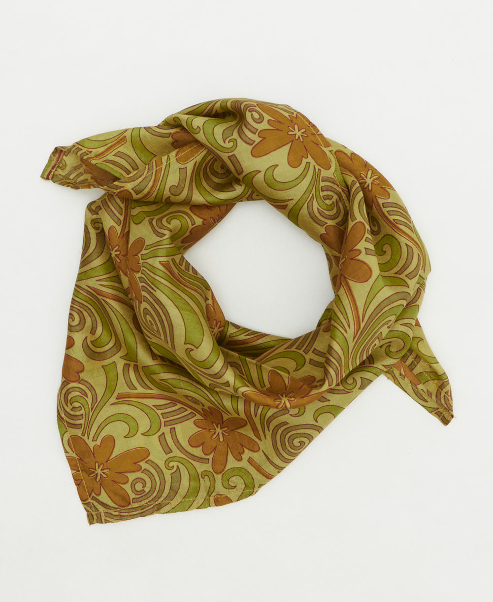 vintage silk scarf handmade from upcycled saris in India by women artisans