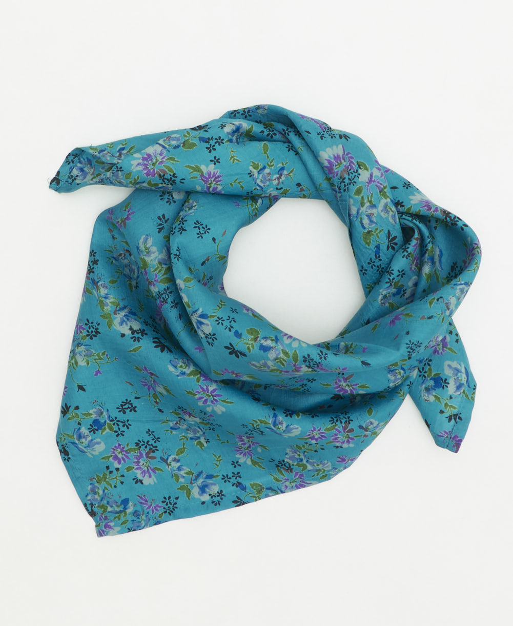 vintage silk scarf handmade from upcycled saris in India by women artisans