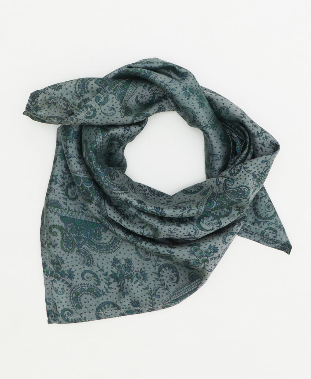 vintage silk scarf handmade from upcycled saris in India by women artisans