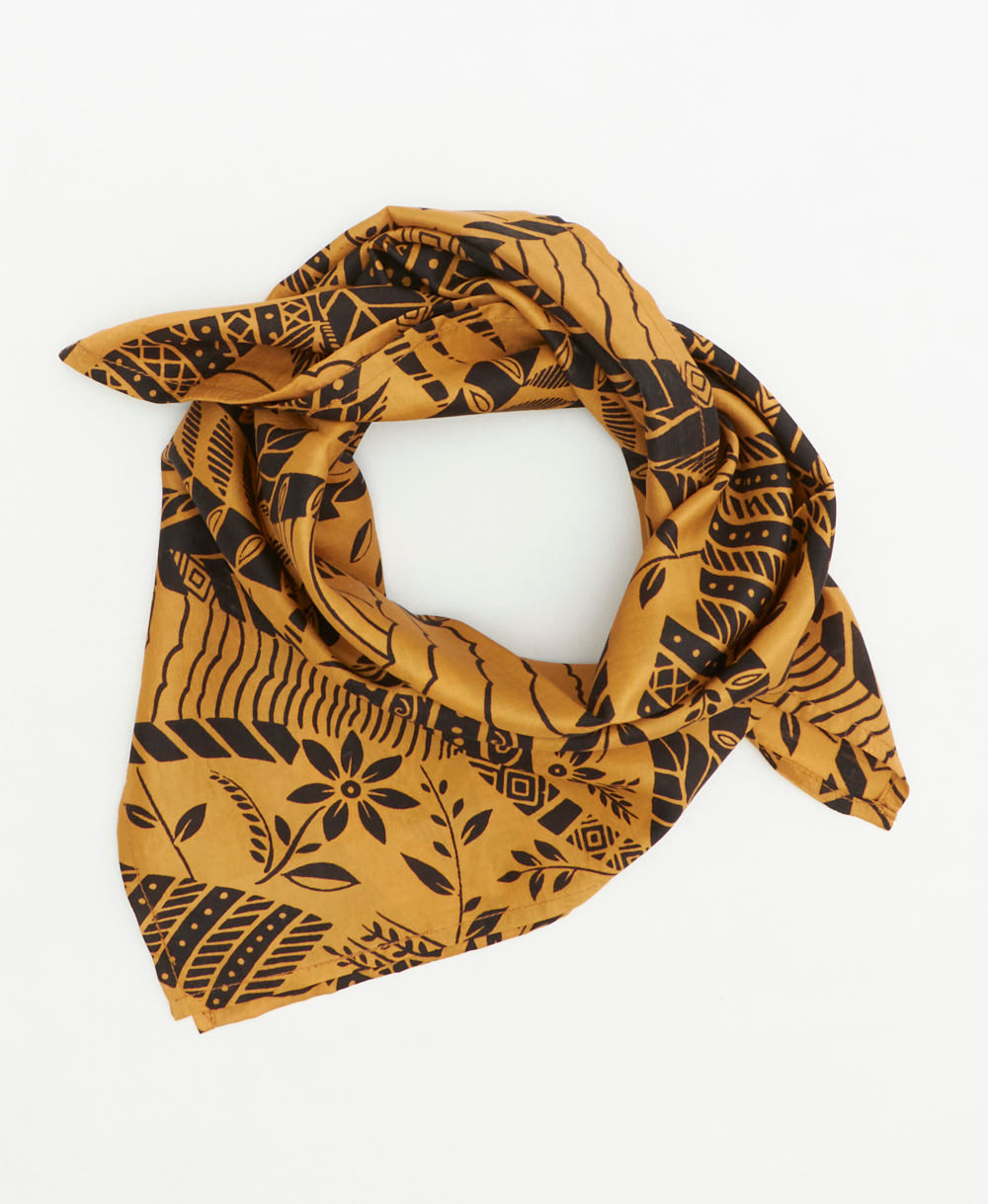 vintage silk scarf handmade from upcycled saris in India by women artisans