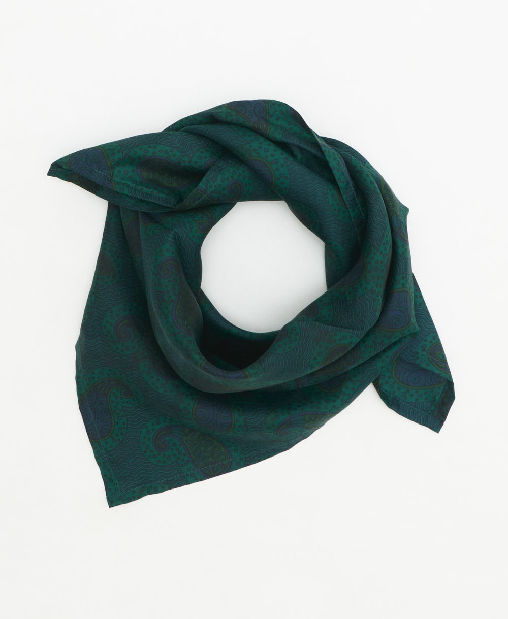 vintage silk scarf handmade from upcycled saris in India by women artisans