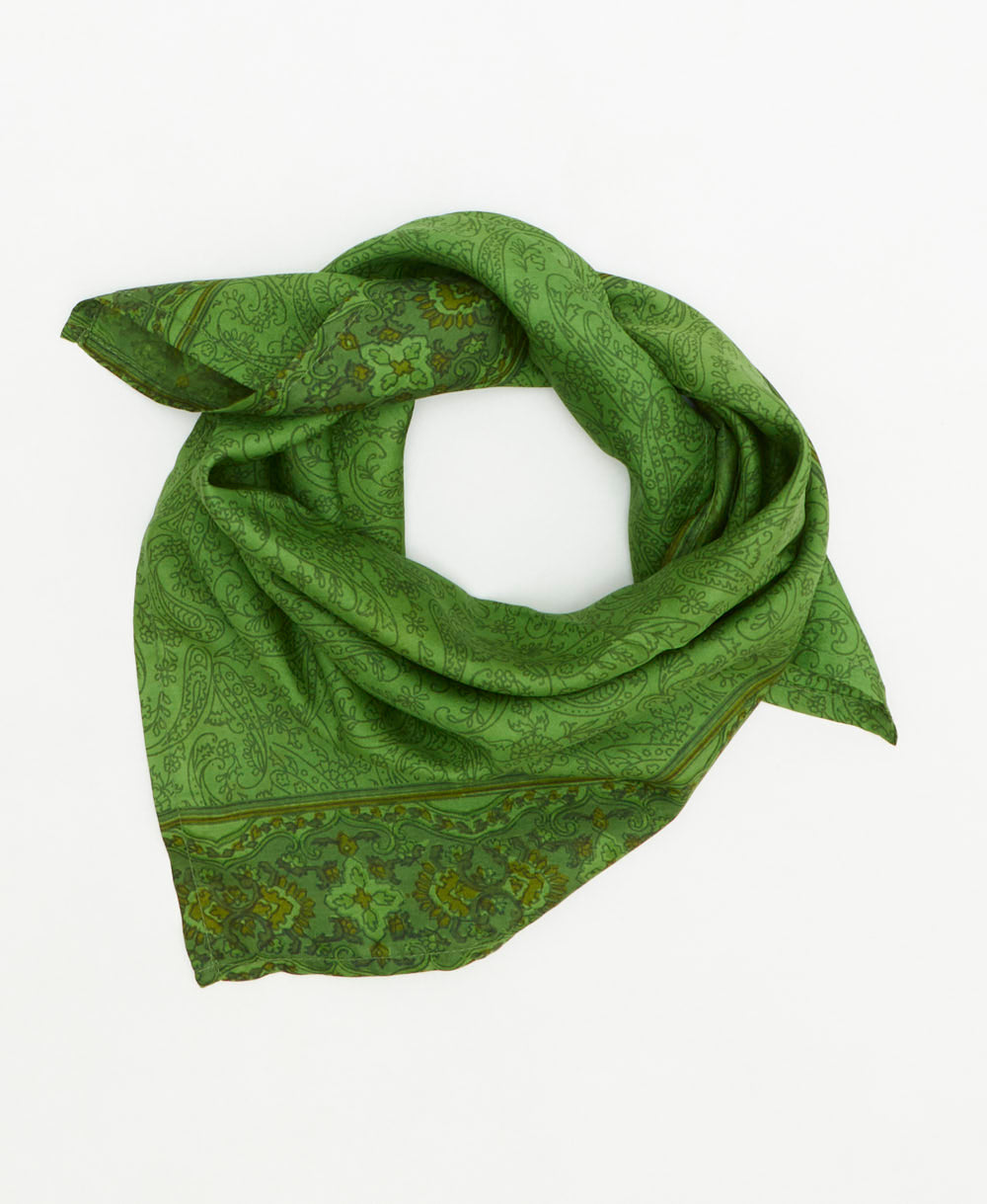 vintage silk scarf handmade from upcycled saris in India by women artisans