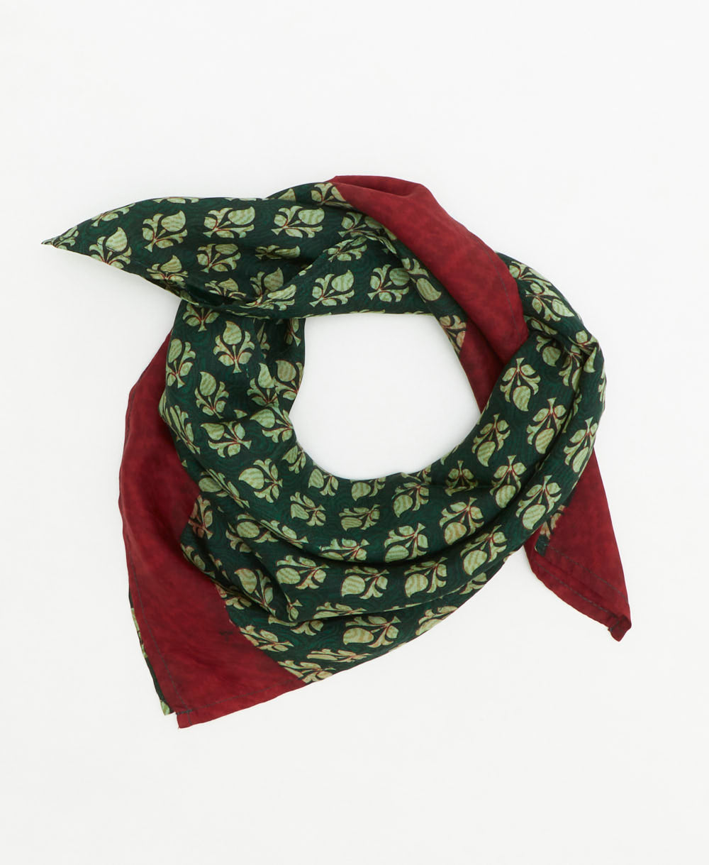 vintage silk scarf handmade from upcycled saris in India by women artisans