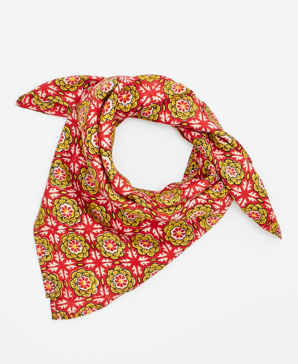 vintage silk scarf handmade from upcycled saris in India by women artisans