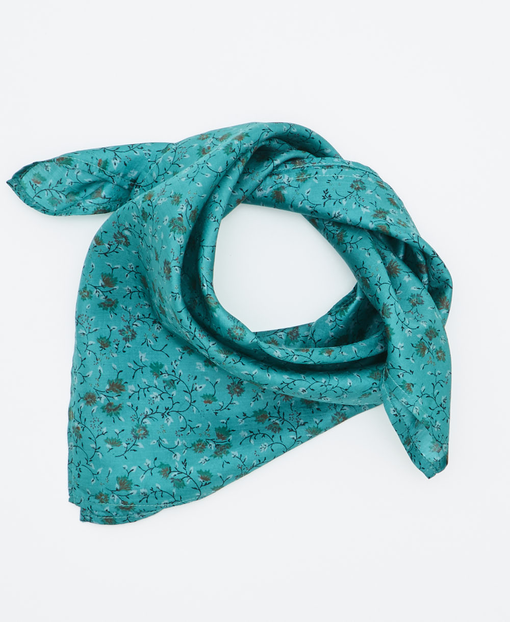 vintage silk scarf handmade from upcycled saris in India by women artisans