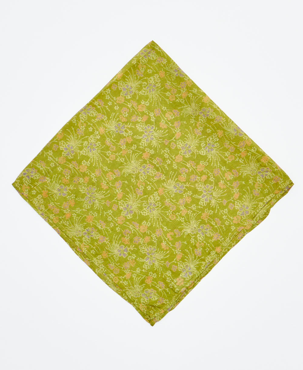 vintage silk scarf featuring created using sustainably sourced saris
