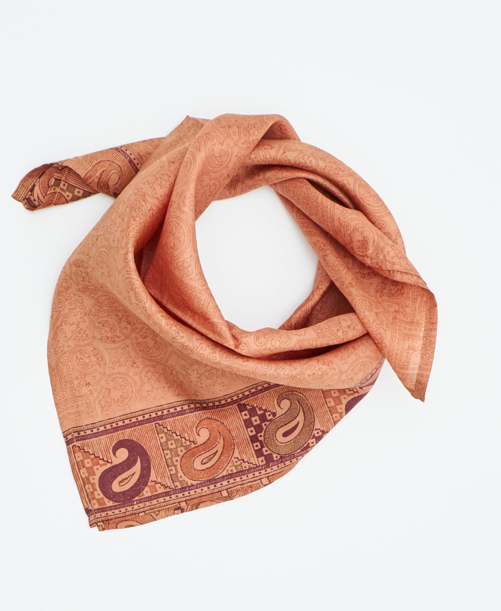 vintage silk scarf handmade from upcycled saris in India by women artisans