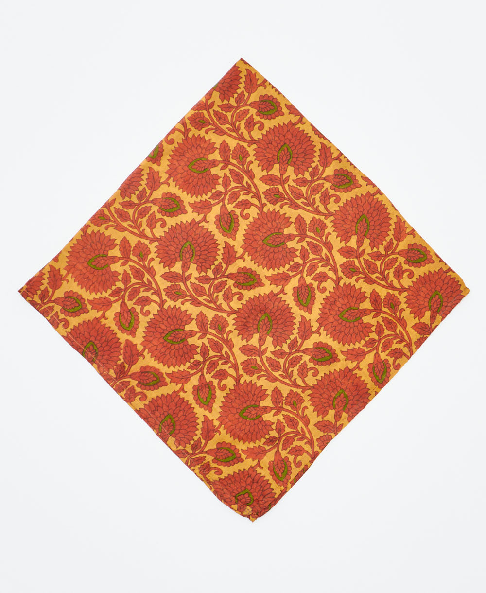 vintage silk scarf featuring created using sustainably sourced saris