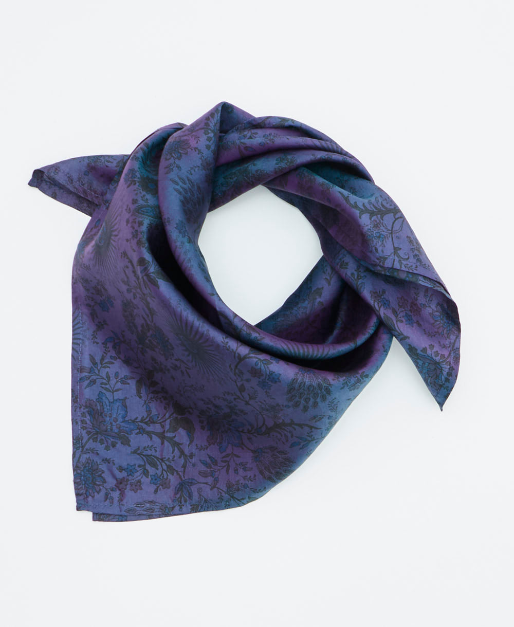 vintage silk scarf handmade from upcycled saris in India by women artisans