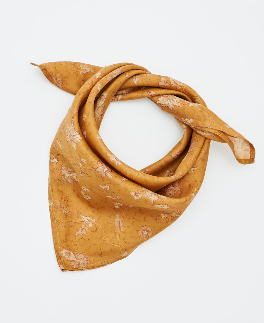 vintage silk scarf handmade from upcycled saris in India by women artisans
