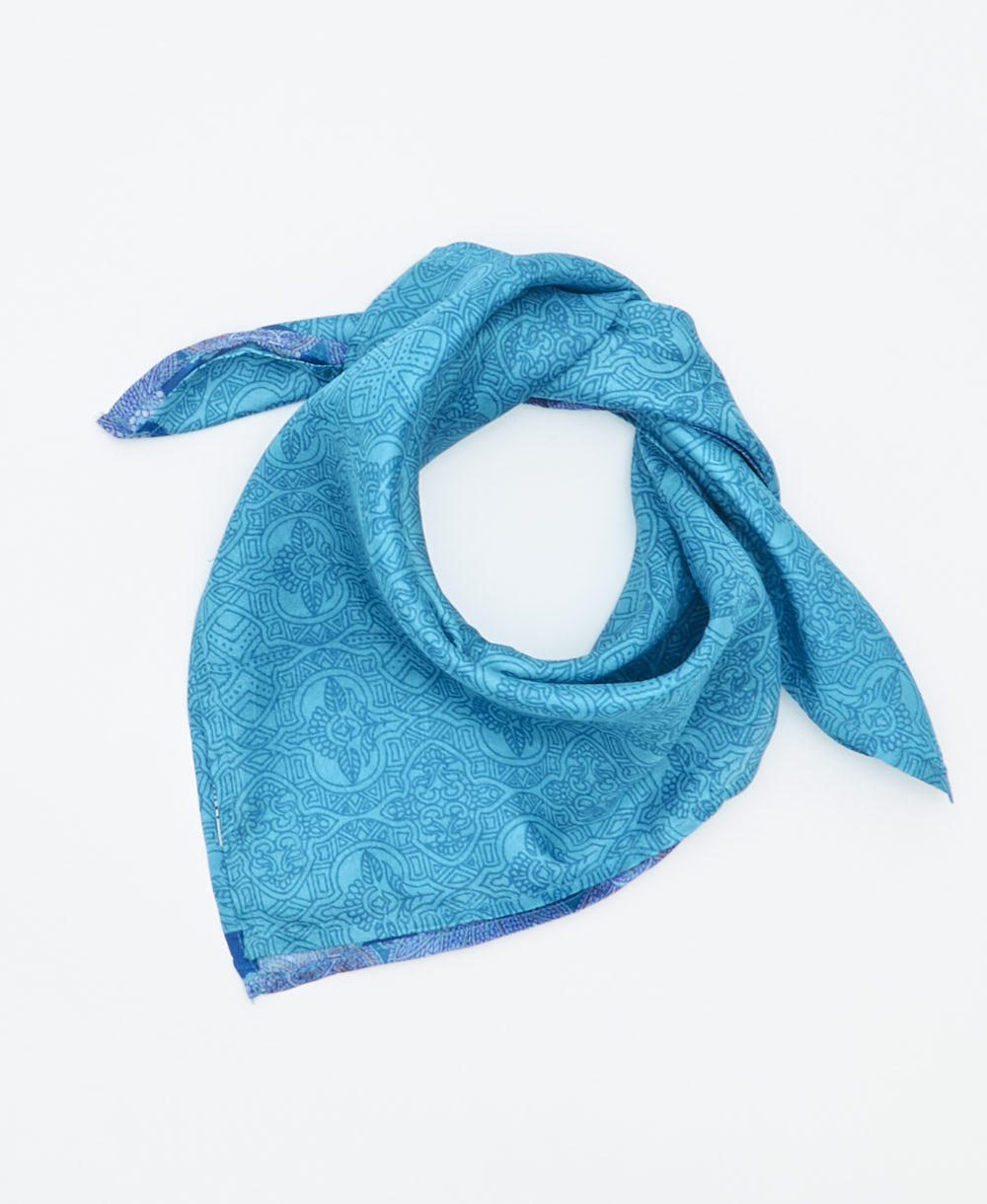 vintage silk scarf handmade from upcycled saris in India by women artisans