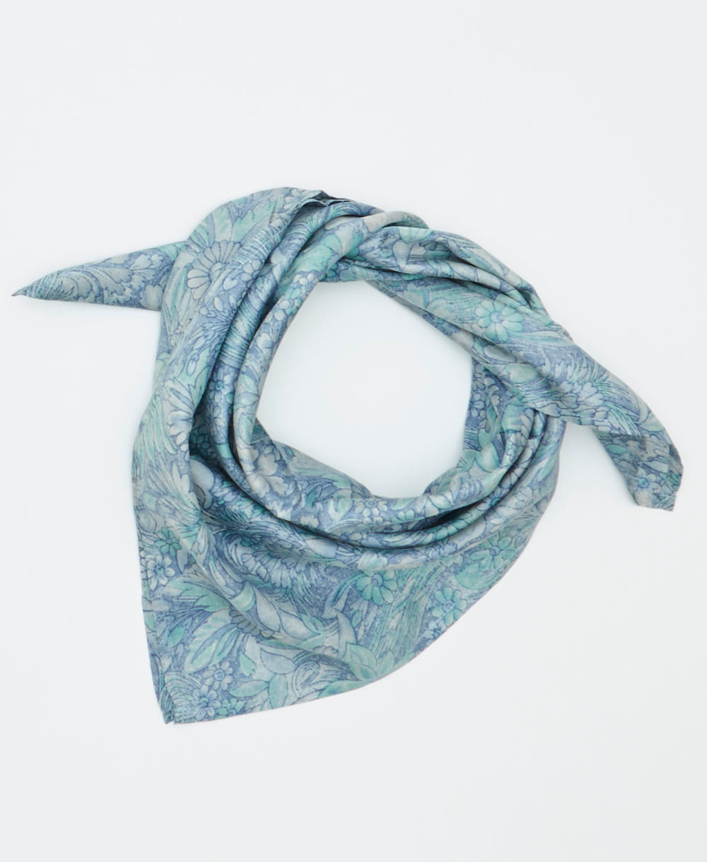 vintage silk scarf handmade from upcycled saris in India by women artisans