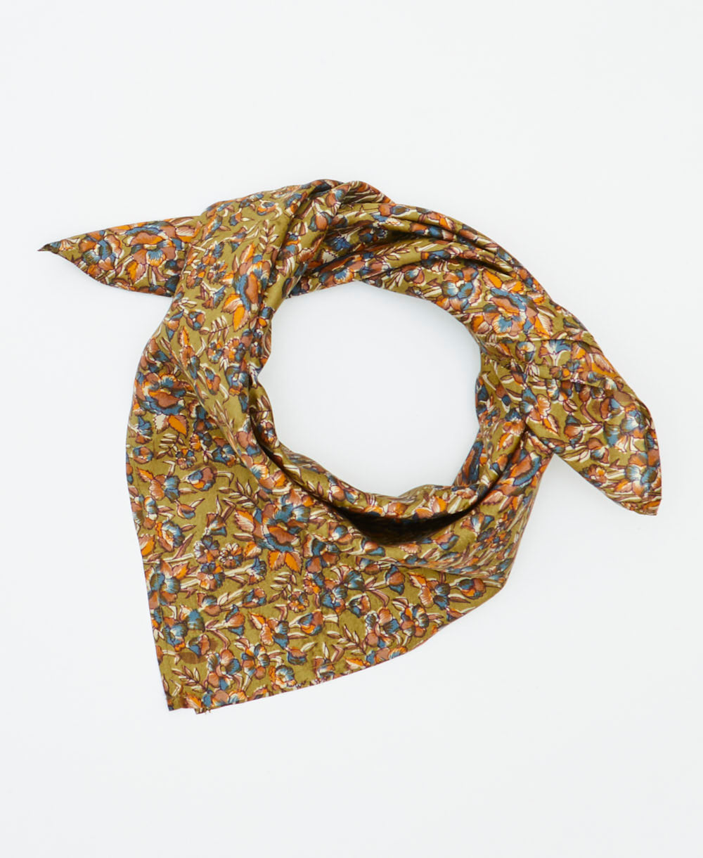 vintage silk scarf handmade from upcycled saris in India by women artisans