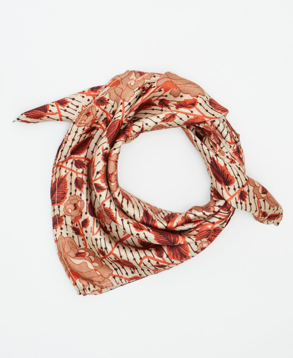 vintage silk scarf handmade from upcycled saris in India by women artisans