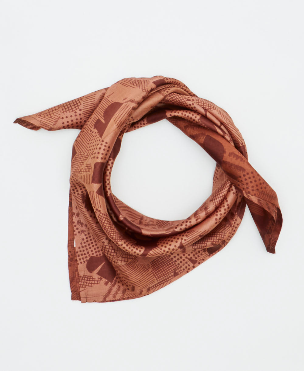 vintage silk scarf handmade from upcycled saris in India by women artisans