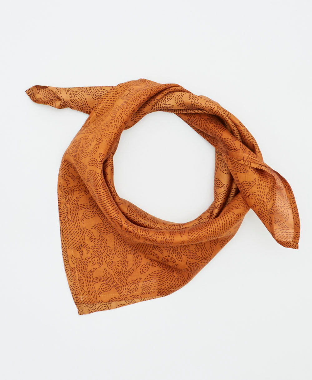 vintage silk scarf handmade from upcycled saris in India by women artisans