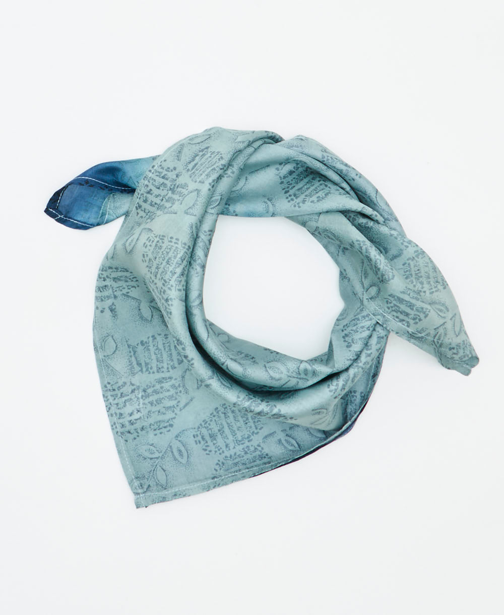 vintage silk scarf handmade from upcycled saris in India by women artisans