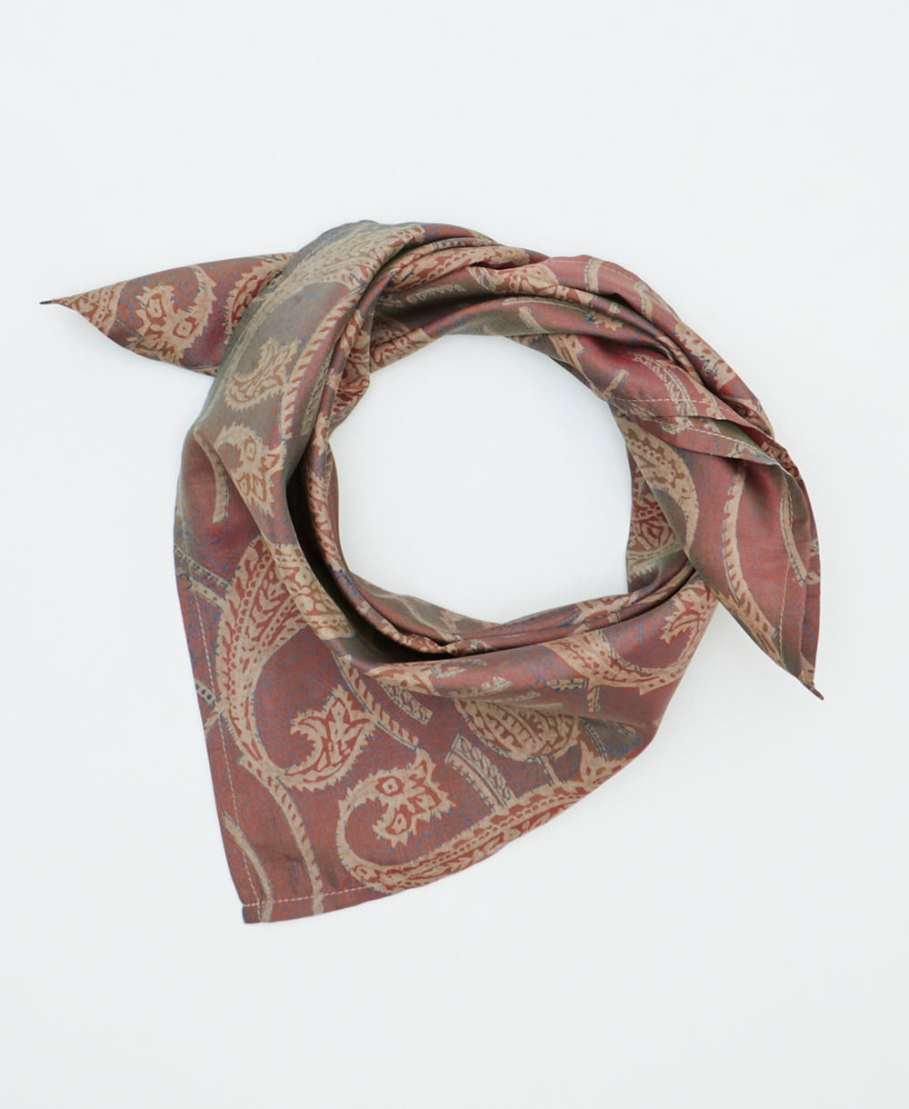 vintage silk scarf handmade from upcycled saris in India by women artisans