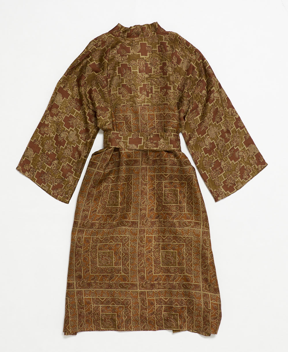 Artisan-made one-of-a-kind vintage silk robe