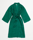 silk robe ethically made using upcycled
vintage silk saris
