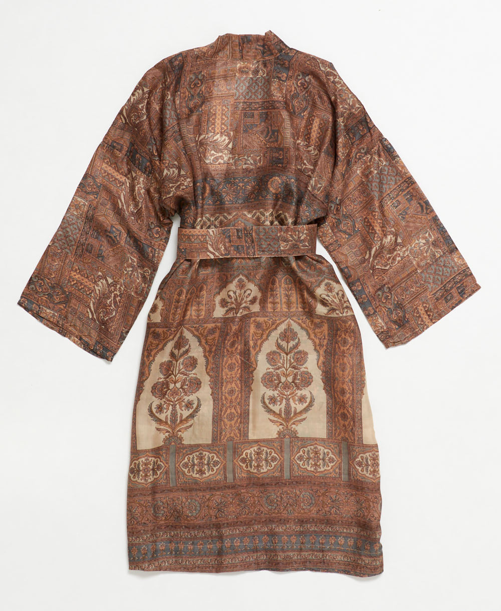 Artisan-made one-of-a-kind vintage silk robe