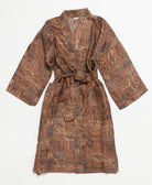 silk robe ethically made using upcycled
vintage silk saris