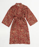 silk robe ethically made using upcycled
vintage silk saris