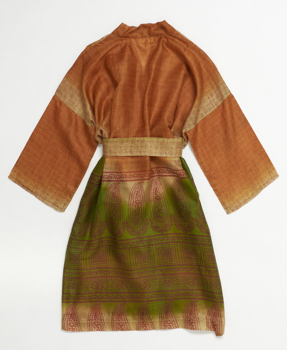 Artisan-made one-of-a-kind vintage silk robe