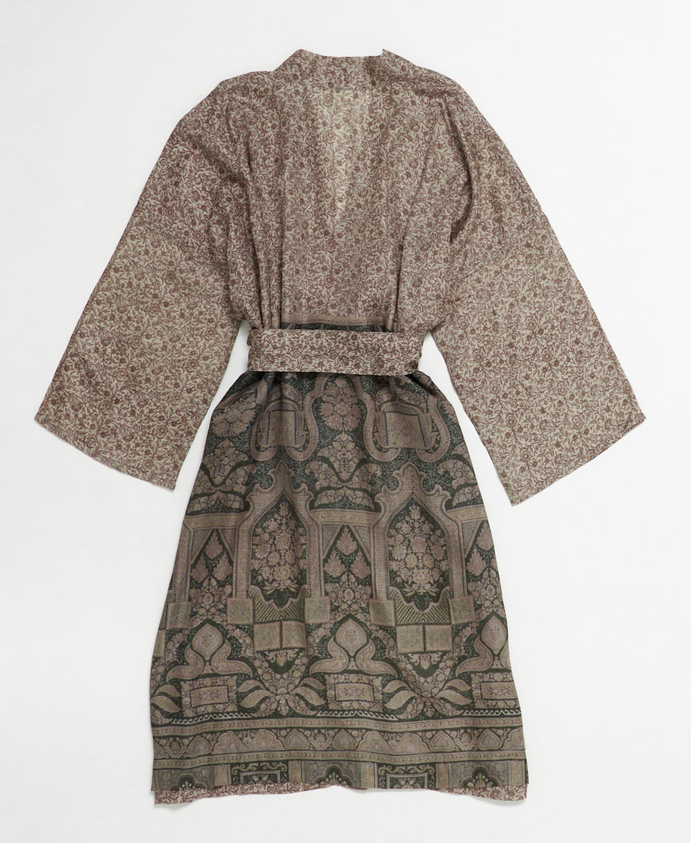 Artisan-made one-of-a-kind vintage silk robe