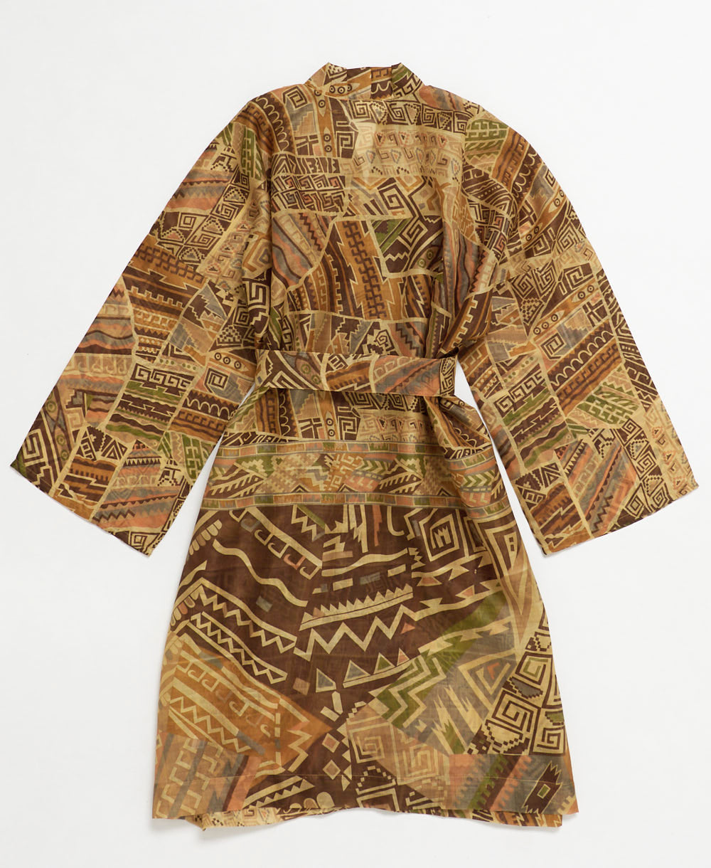 Artisan-made one-of-a-kind vintage silk robe