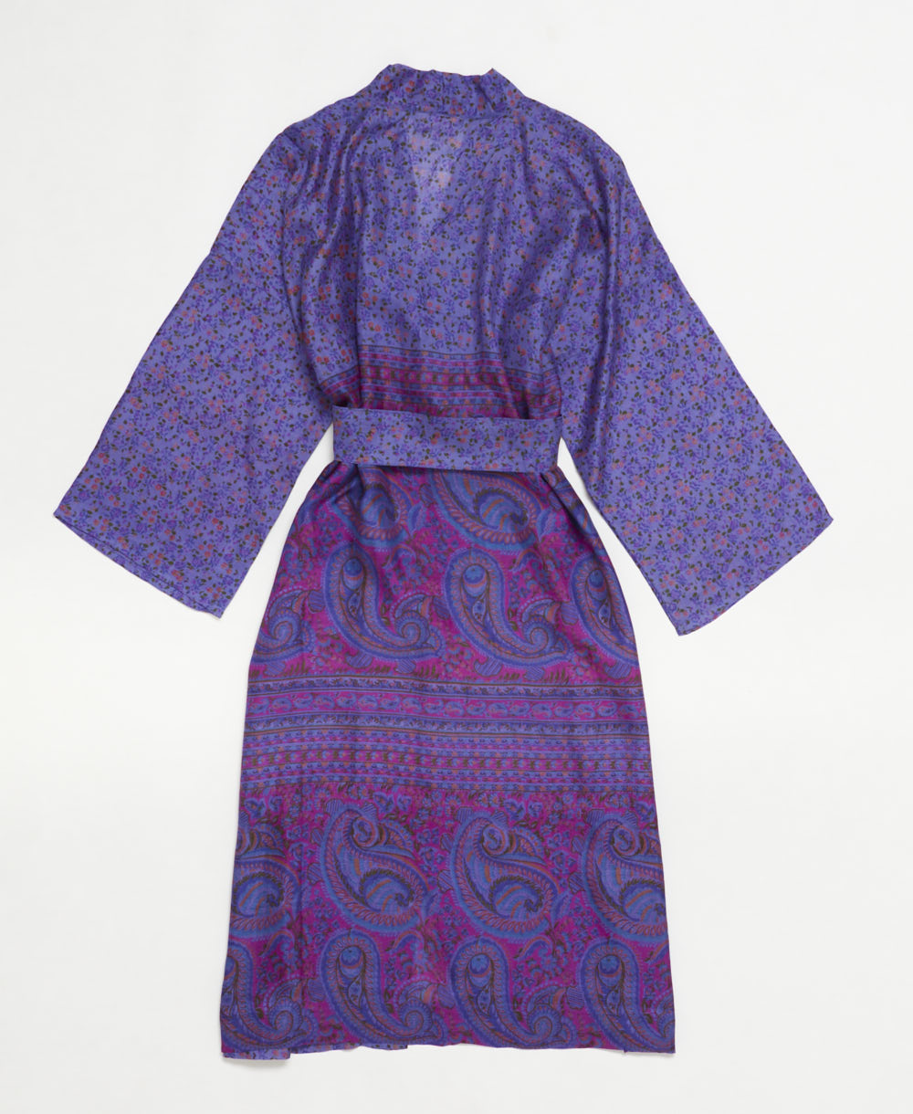 Artisan-made one-of-a-kind vintage silk robe