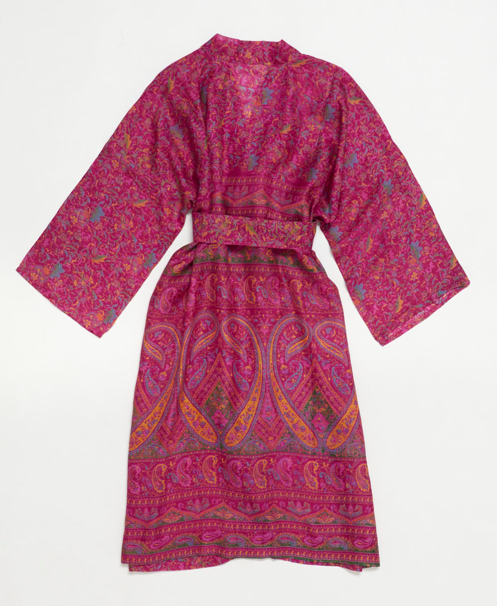 Artisan-made one-of-a-kind vintage silk robe