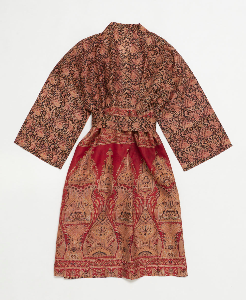 Artisan-made one-of-a-kind vintage silk robe