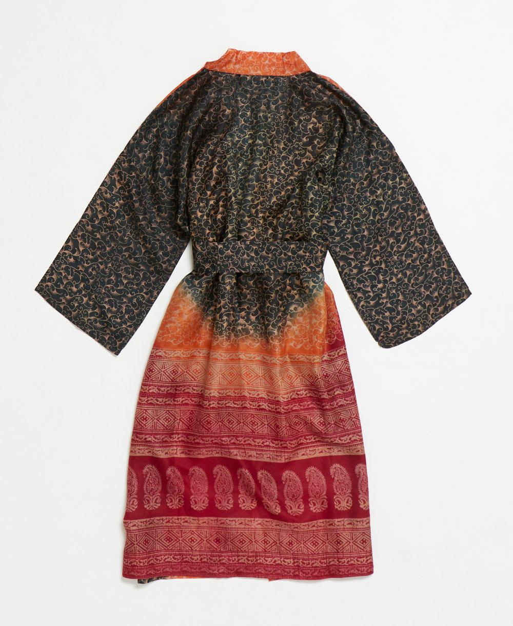 Artisan-made one-of-a-kind vintage silk robe