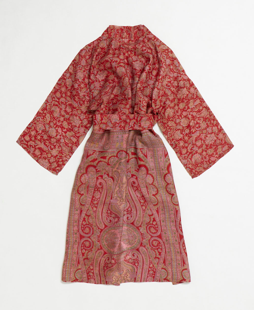 Artisan-made one-of-a-kind vintage silk robe