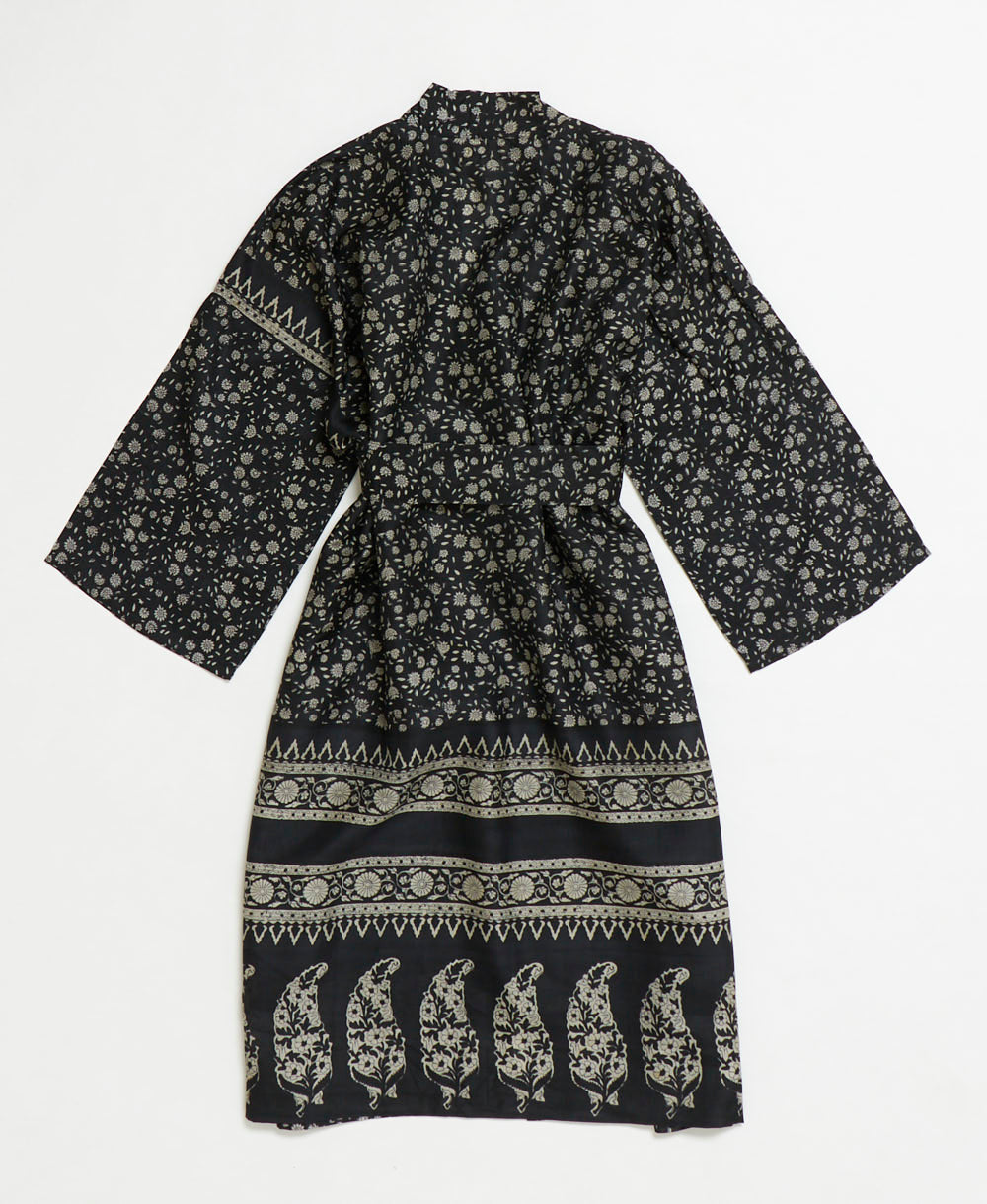 Artisan-made one-of-a-kind vintage silk robe