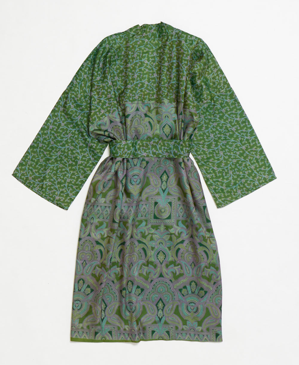 Artisan-made one-of-a-kind vintage silk robe