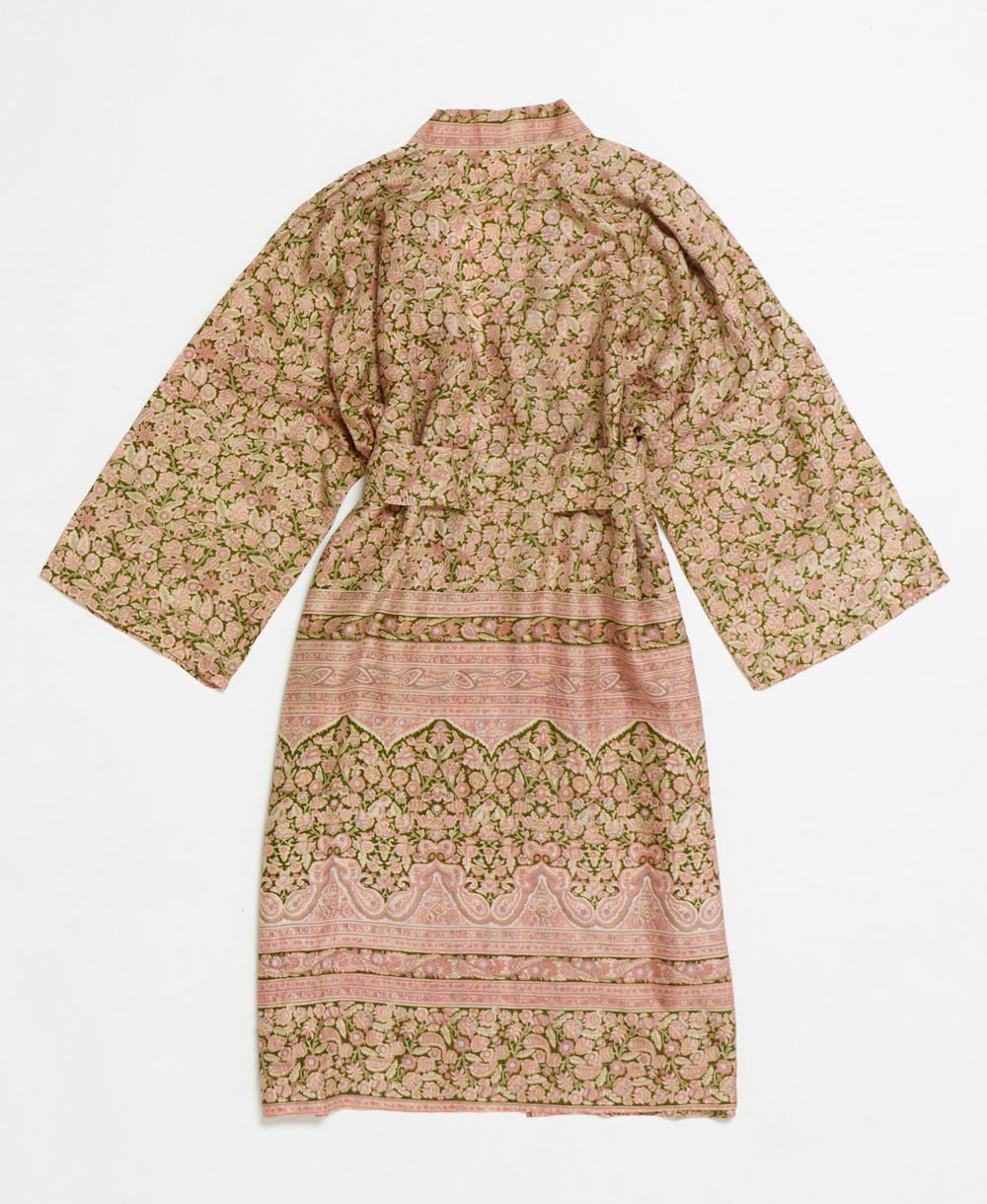 Artisan-made one-of-a-kind vintage silk robe