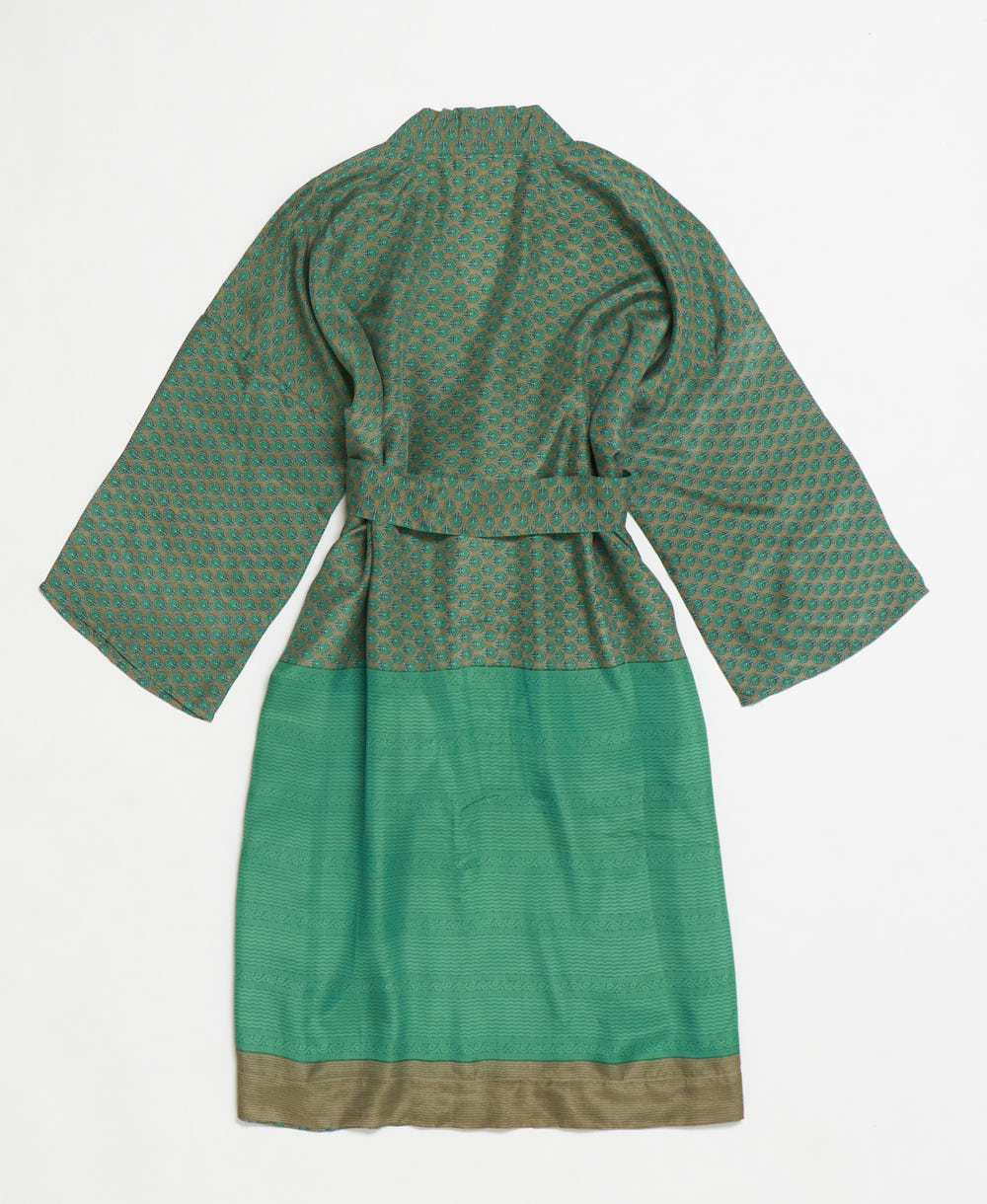 Artisan-made one-of-a-kind vintage silk robe